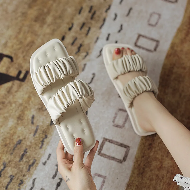 

2021 Summer Women Slides New Fashion Slippers Women Flat Casual Shoes Flip Flops Beach Sandal Slipper