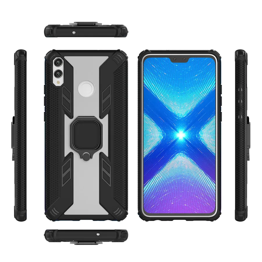 Чехол-держатель для кольца на палец чехол huawei honor 8x 6 5 дюймов задняя крышка