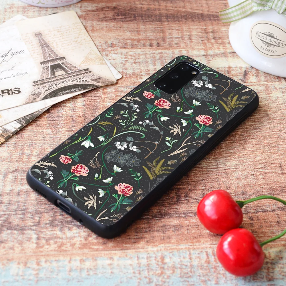

For Samsung Galaxy Enchanted Floral Soft TPU border Samsung Galaxy Case