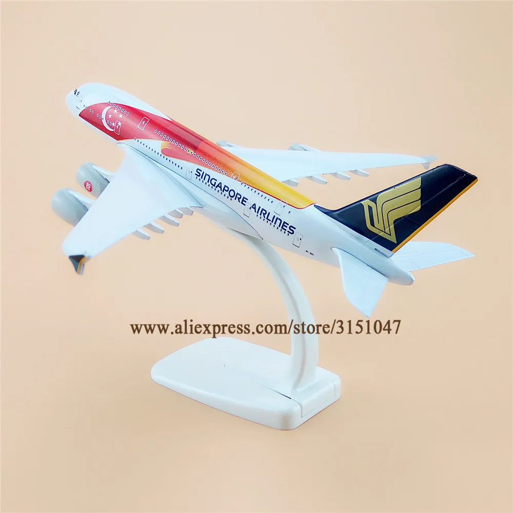 20 см AIR Singapore Airbus 380 A380 Airways Red Flag модель самолета из сплава металла литье под