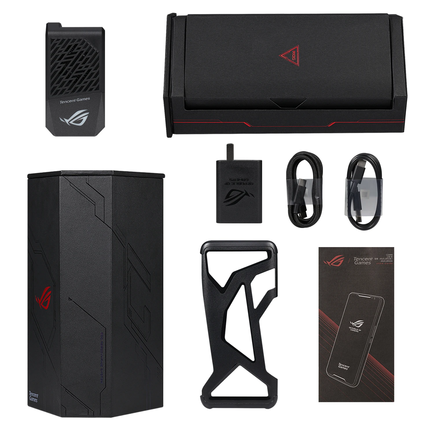 

New Asus ROG Phone 2 12GB RAM 512GB ROM Mobile phone 6.59" Snapdragon 855+ NFC 6000mAh Android 9 ROG Phone II ZS660KL Game Phone