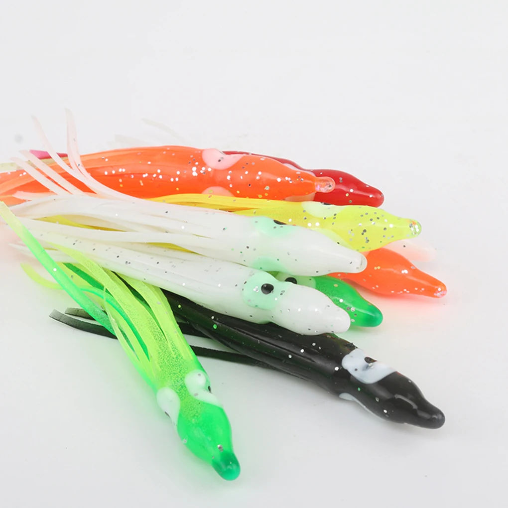Светящиеся приманки 10 шт. 6 см ПВХ Мягкая приманка для кальмара приманка-осьминог