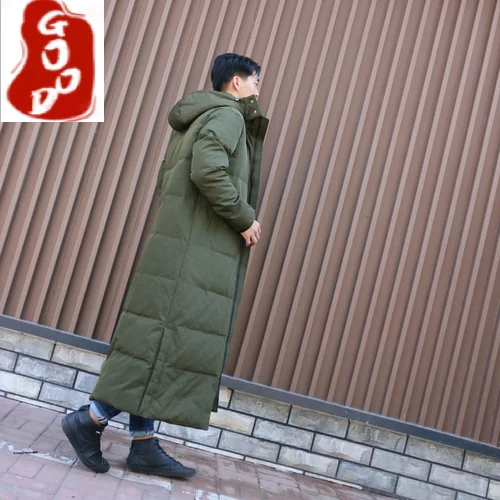 

Мужской теплый пуховик с капюшоном, белый пуховик с капюшоном, повседневная верхняя одежда, зима 90%