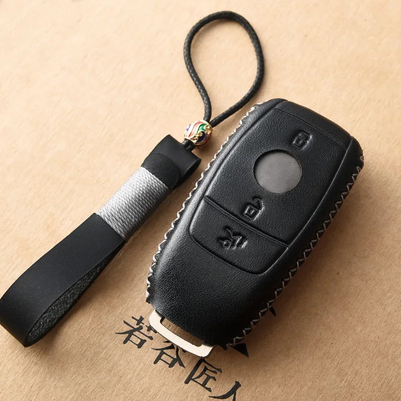 Натуральная кожа чехол ключа дистанционного управления автомобилем для Mercedes Benz