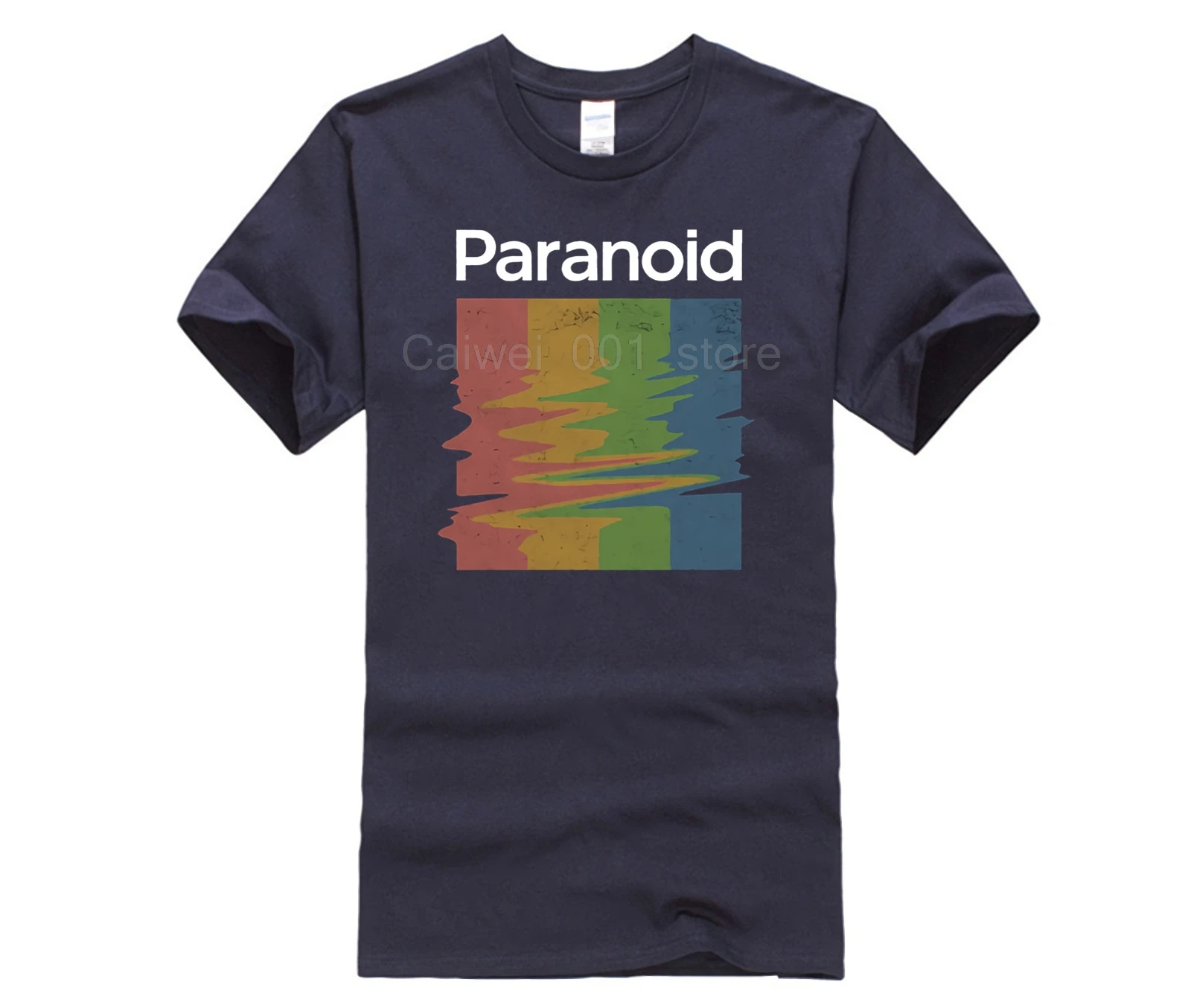 Мужская футболка из 100% хлопка летняя мужская с параноидом хлопковая модная