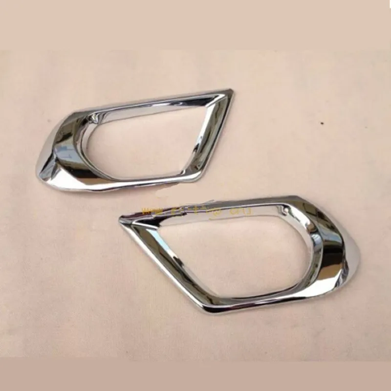 2 шт. ABS Хром Авто Внешняя яркая Серебристая передняя противотуманная фара