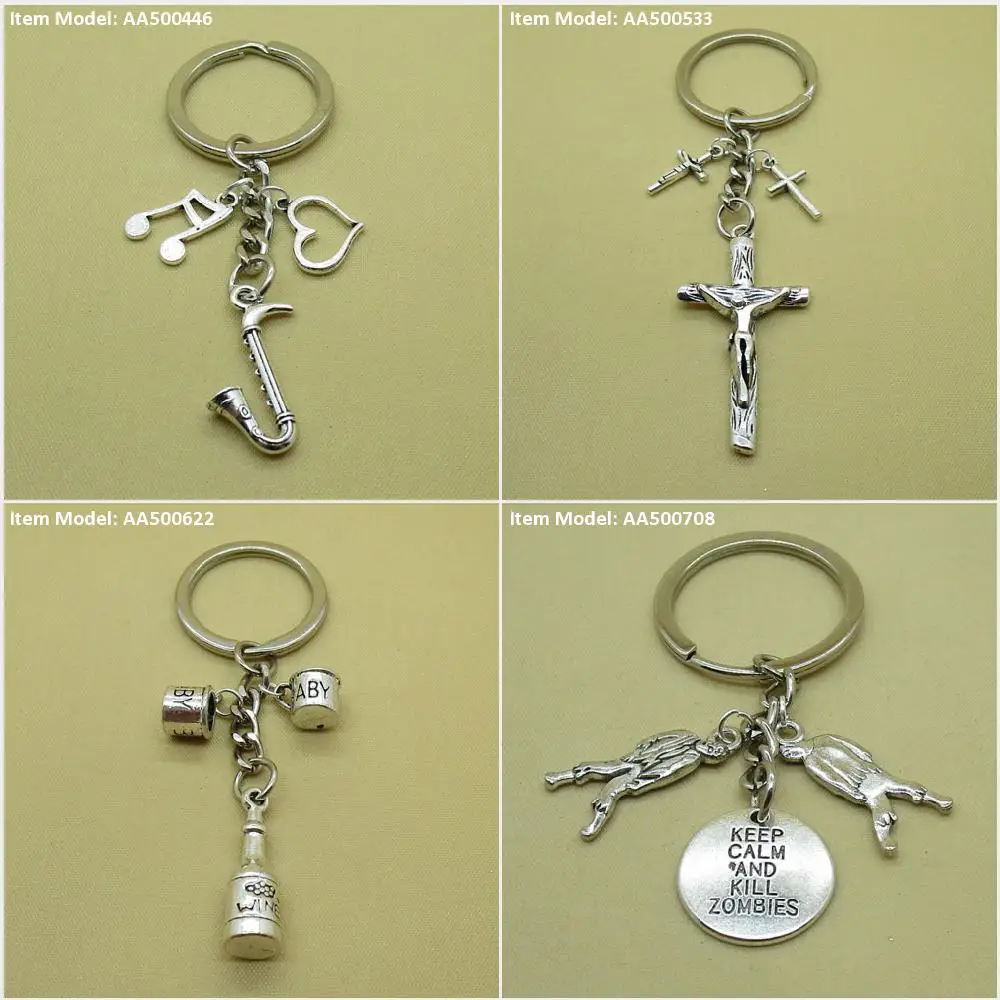 Брелок для ключей брелок с изображением саксофона сердца любовной ноты музыки