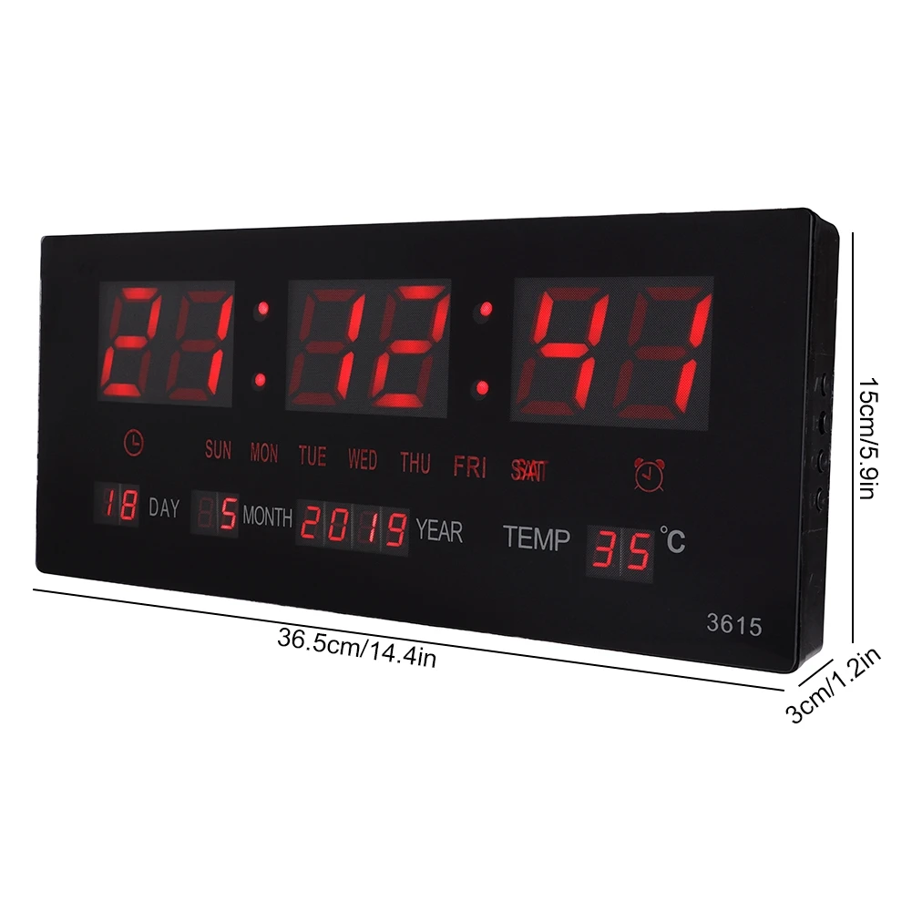 Цифровые светодиодные электронные настенные часы для дома спальни офиса с