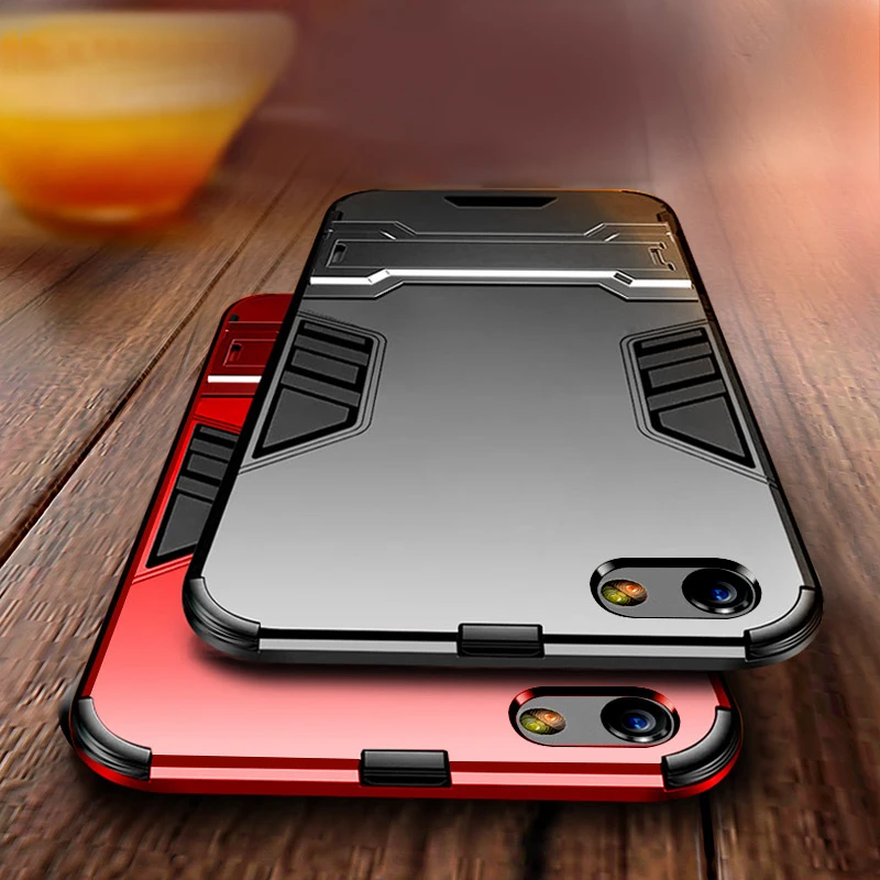 Армированный чехол для Oppo A9 A5 2020 с подставкой бампер Reno 2 Z A11X Realme 5 Pro Q TPU + PC жесткий