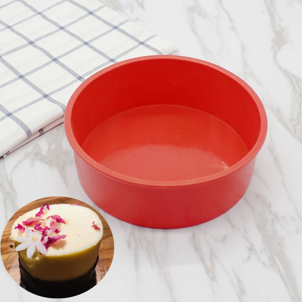 6 дюймов случайный цвет силиконовый торт Круглой Формы Кухня для выпечки DIY