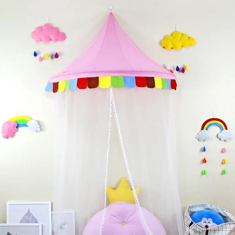 Скандинавский детский навес занавеска для кровати Детская подвесная палатка