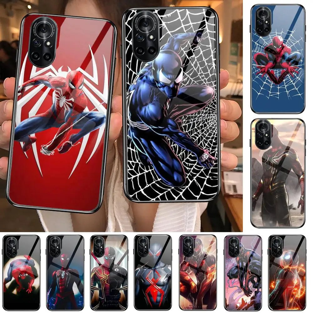 

Marvel Hero Spider-Man Clear Phone Case For Huawei Honor 20 10 9 8A 7 5T X Pro Lite 5G Black Etui Coque Hoesjes Comic Fash