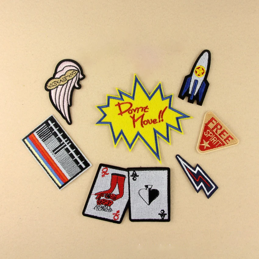 Карты для покера ракеты с надписью слова заплата вышивки передачи тепла Утюг На