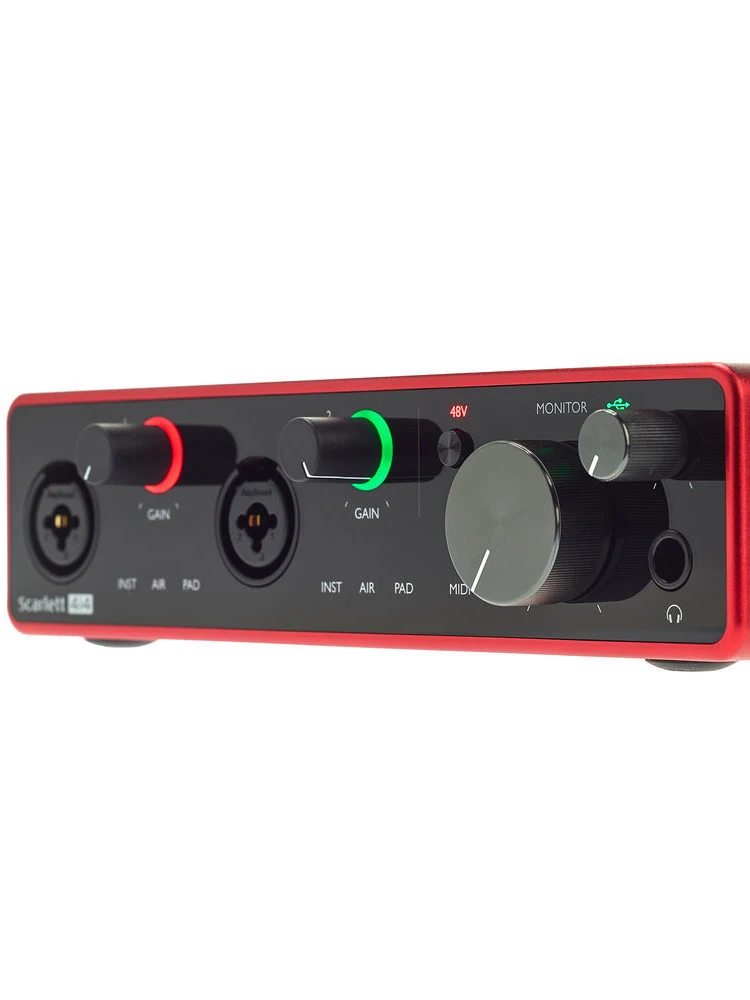 Модернизированный Focusrite Scarlett 4i4(3rd gen) 4 дюйма/4/24 бит/192 кГц AD DA конвертер USB аудио