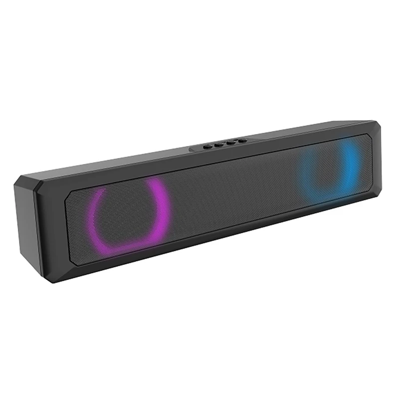 Портативный Bluetooth динамик USB Сабвуфер басовая полоса RGB громкий 1 3 м для