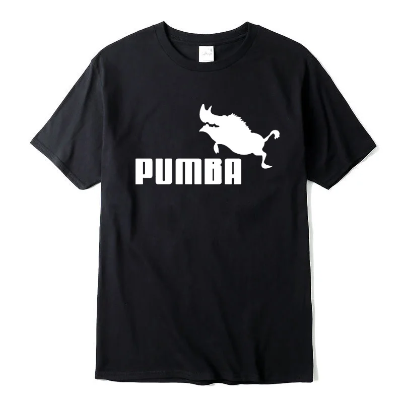 

2019 New brand t shirts homme Pumba print men short sleeves t shirt 100% cotton boy summer casual t shirt plus fashion tshirt
