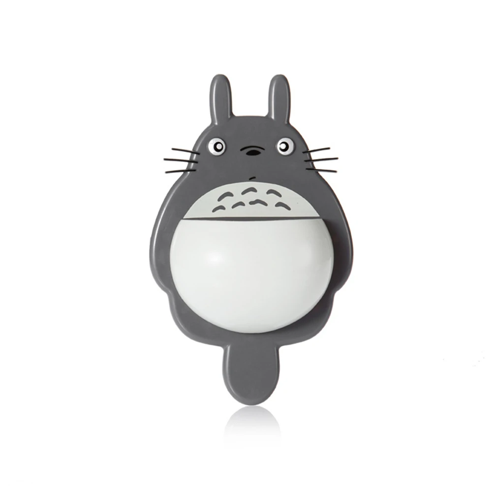 1PCS Wall Mounted Toothbrush Holder Cute Totoro Sucker Box Bathroom Organizer Tools Accessories and Toothpaste Stand | Дом и сад