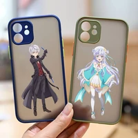 worlds finest assassin anime phone case sapphire blue color matte transparent for iphone 13 12 11 mini pro x xr xs max 7 8 plus