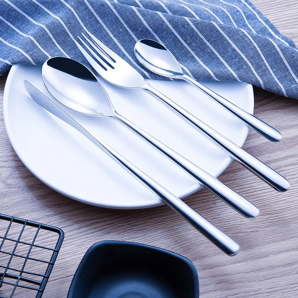 18/8 нержавеющая сталь серебристый цвет набор столовых приборов хорошее зеркало