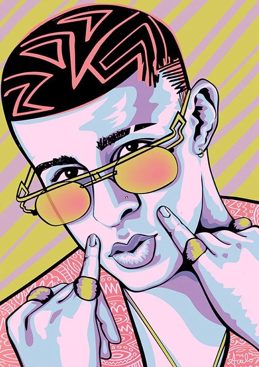 Художественный портрет в виде плохого кролика картины плакаты настенные