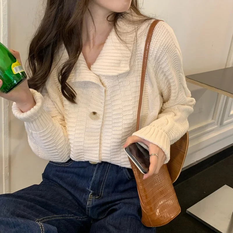 Unif Cardigan Short Sweater Coat Women's Spring 2021 New Net Red Loose Lazy Style Knitted Jum |