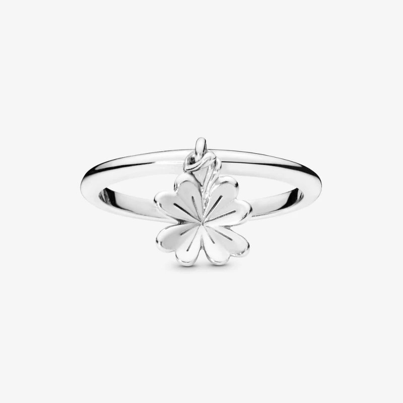 Кольцо CUTEECO с висячим клевером кольцо на удачу любовным сердцем для женщин