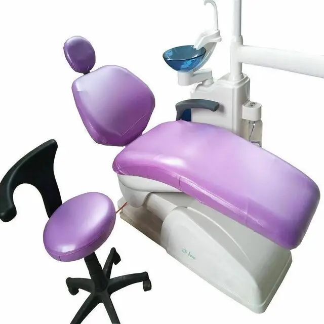 

1Set Purple Dental Unit Cover Cloth Dentist Chair Protector Sleeves PU Lether