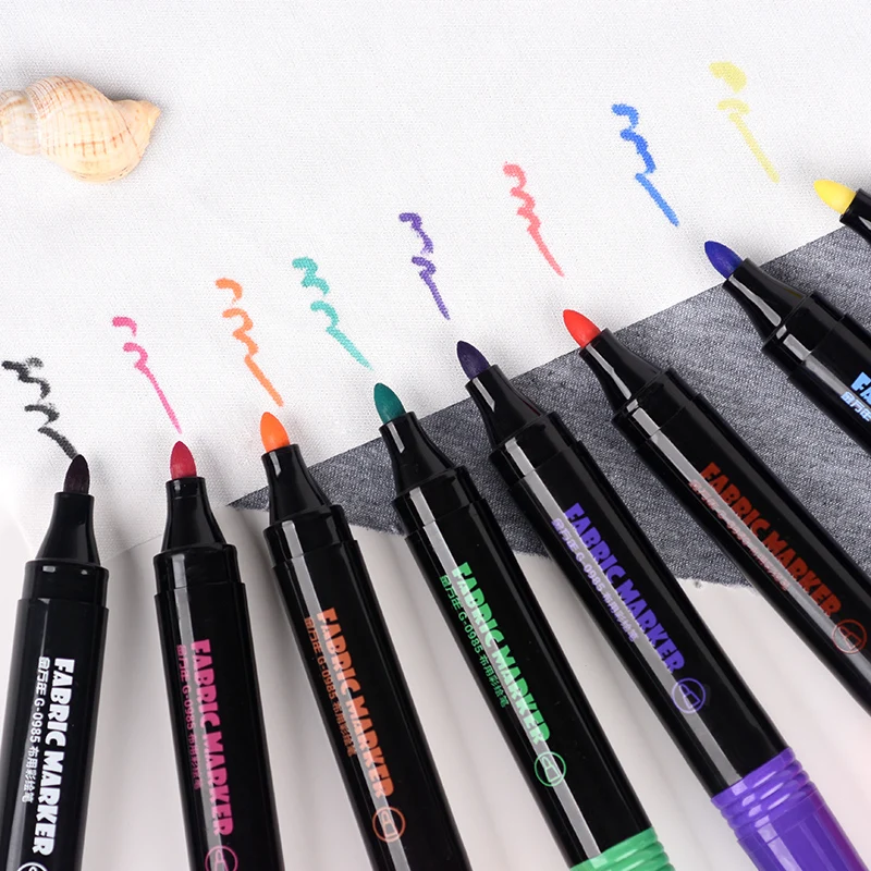 DIY 8 цветов маркер для ткани футболки текстильной ручка рисования нетоксичные
