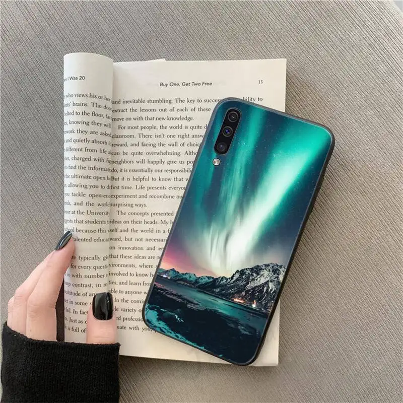 

aurora art beautiful natural scenery Phone Case For Samsung galaxy S 9 10 20 A 10 21 30 31 40 50 51 71 s note 20 j 4 2018 plus