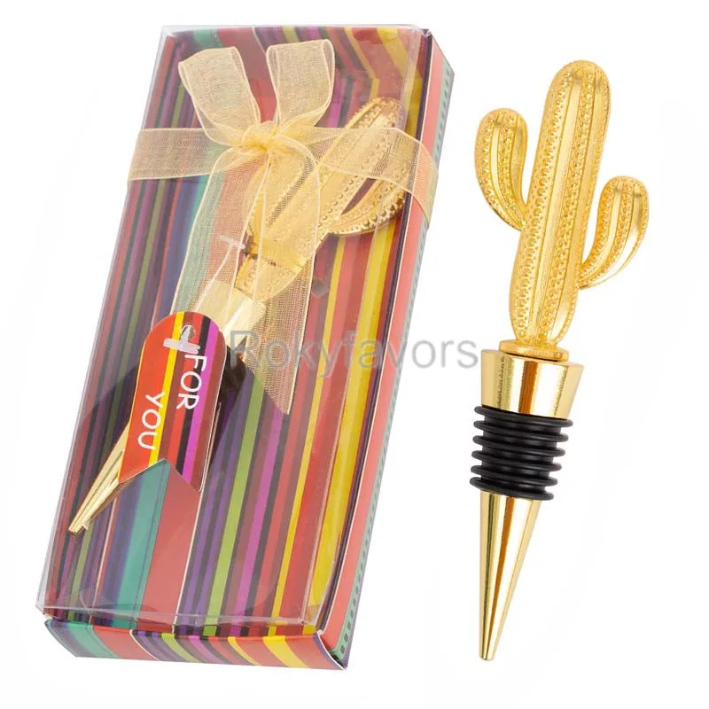 Золотистый кактус винная пробка сувениры тропический тематический душ для