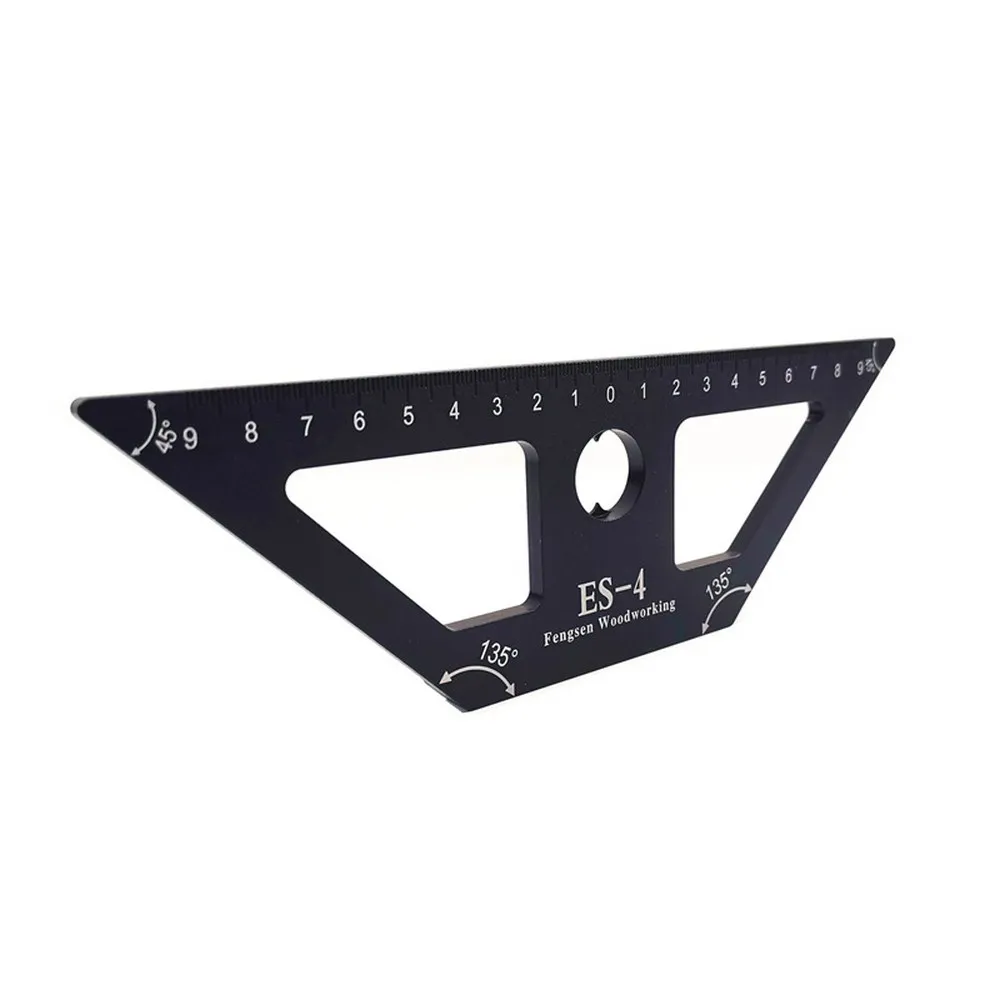 

ES-4 Layout Gauge Measuring Tool Woodworking Aluminum Alloy Angle Ruler Protractor 45 Degree Scribing