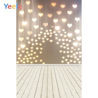 love heart light bokeh wooden planks baby portrait wedding photo backgrounds customized valentines backdrop for photo studio