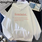 Феминистская Женская толстовка Pwr Power Grl Girl с принтом аниме 2021 y2k, эстетическая Женская одежда, пуловер, уличная одежда
