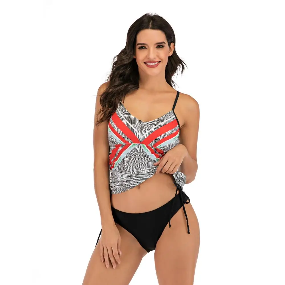 Танкини 2020 купальник с эффектом живота женский пуш ап плюс размер купальные