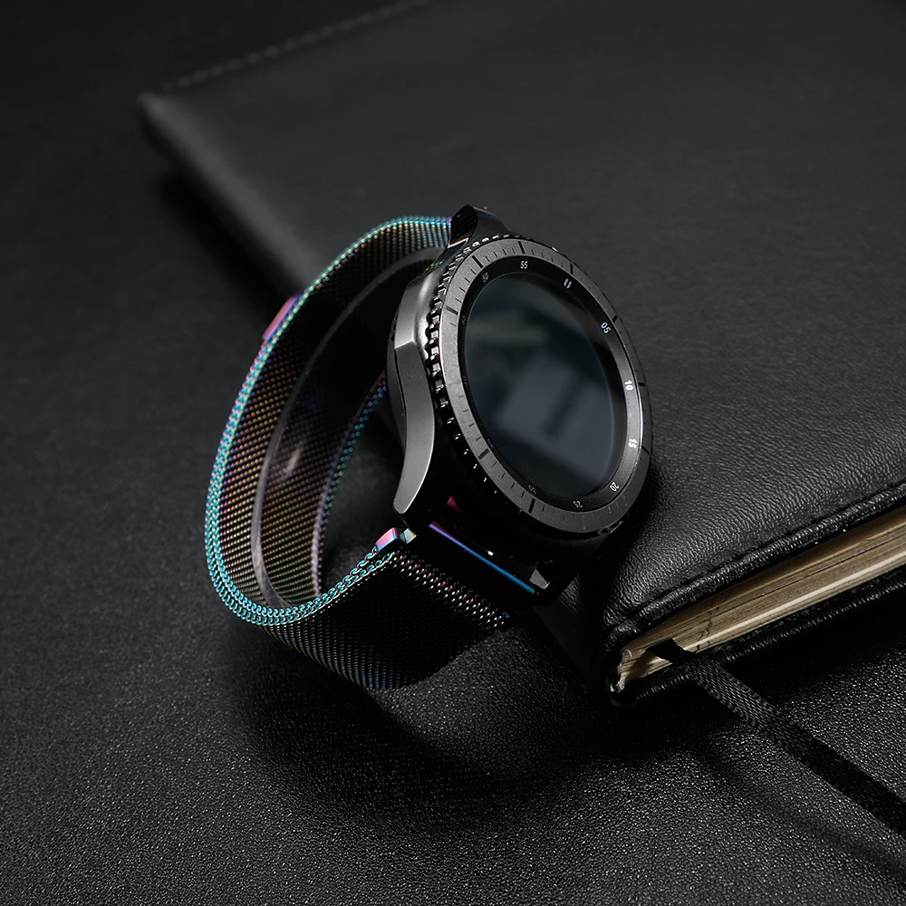 22 мм ремешок для часов samsung galaxy watch 46 мм 42 active 2 gear S3 Frontier ремешок Milanese amazfit bip 20 huawei watch GT ремешок