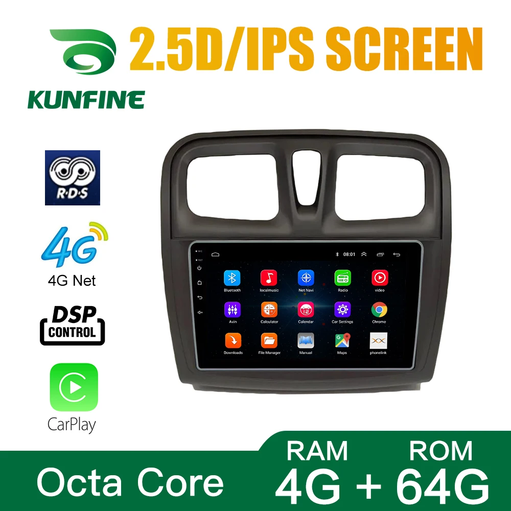 Восьмиядерный автомобильный DVD-плеер Android 10 0 GPS-навигация для Renault sandero symbol 2014 2015 2016