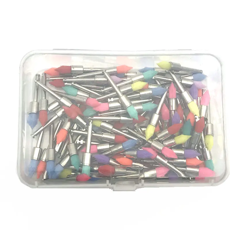 100 шт. Стоматологическая цветная нейлоновая защелка острая полировка щеток щетка