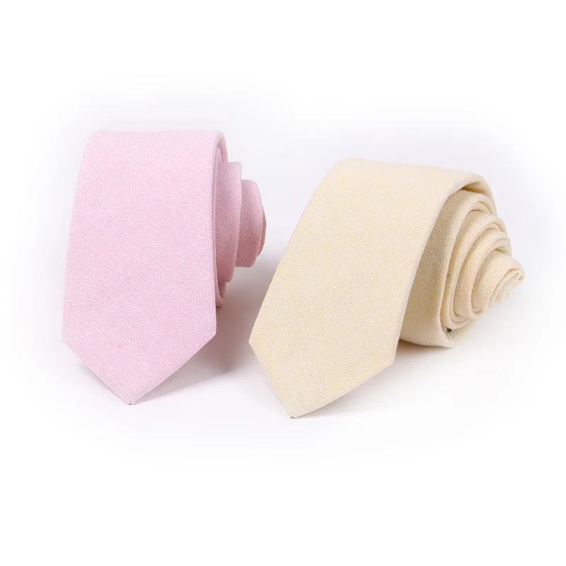 Linbaiway 6 5 см однотонные хлопковые галстуки женские для мужчин повседневные тонкие