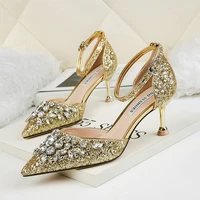fashion bling high heels dance club shoes women sexy glitter pumps paillette stiletto 2022 new luxury party shoe wedding pumps
