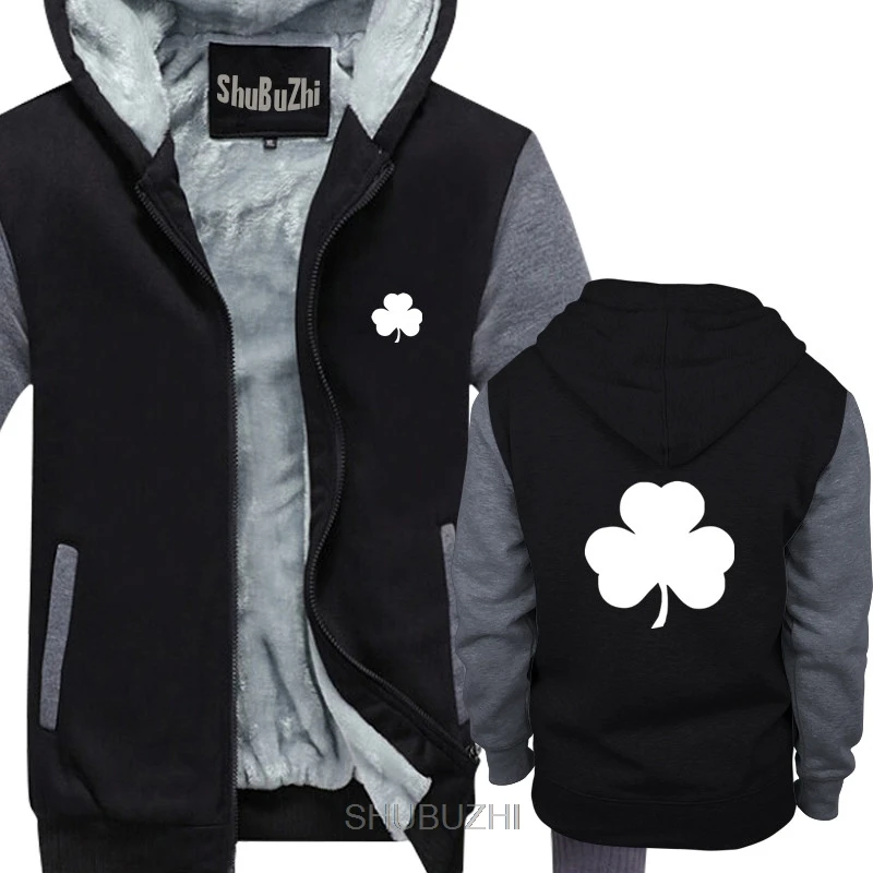 

Shamrock Irish Ireland St Patricks Day Lucky Charm Eire Pot Gold Mens hoodies warm coat Winter casual Fitnes sbz8210