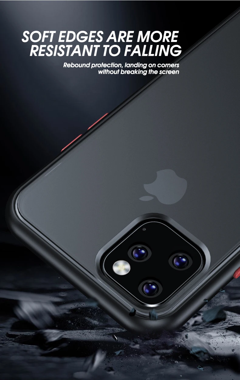 Для iPhone 11 чехол Magic Shadow IPAKY 11 Pro Чехол Цветные кнопки Мягкий Бампер ПК Гибридный противоударный Для iPhone 11 Pro Max чехол