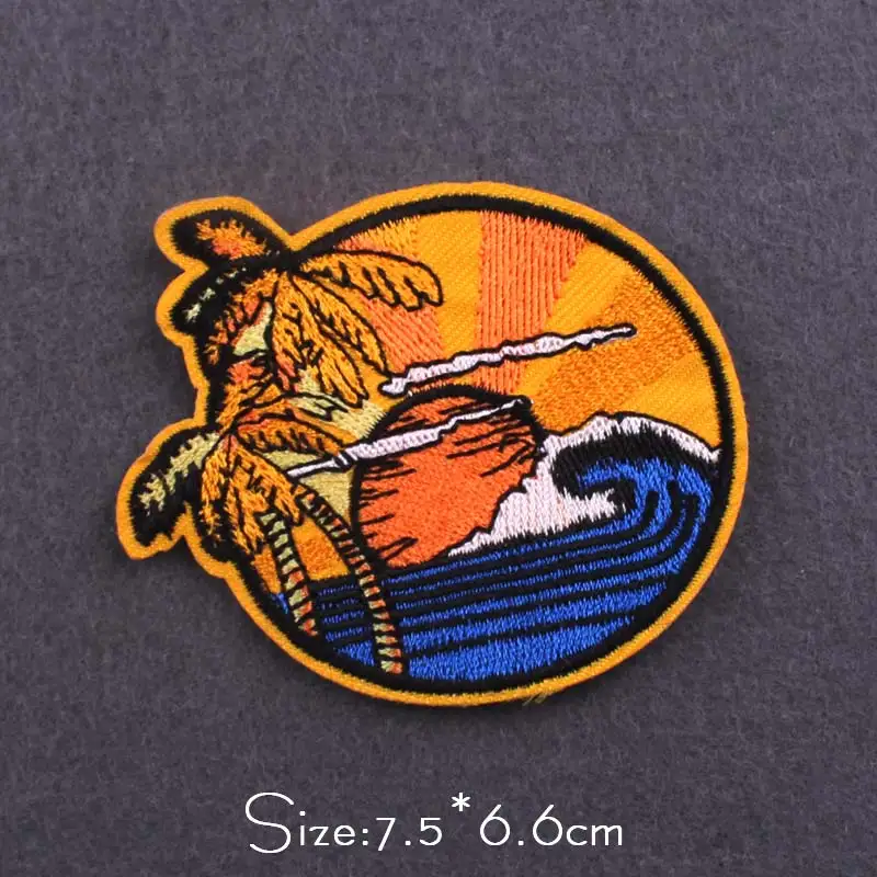 Нашивки на одежду в дикой природе нашивка с вышивкой виде гор нашивки утюгом для