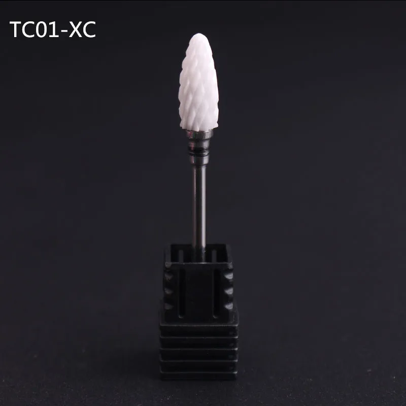 TC01 1 шт. керамические сверла для ногтей 3/3" хвостовик для электрического маникюра, педикюра, фрезы, фрезы, напильники, аксессуары Tc01-05 - Цвет: TC01