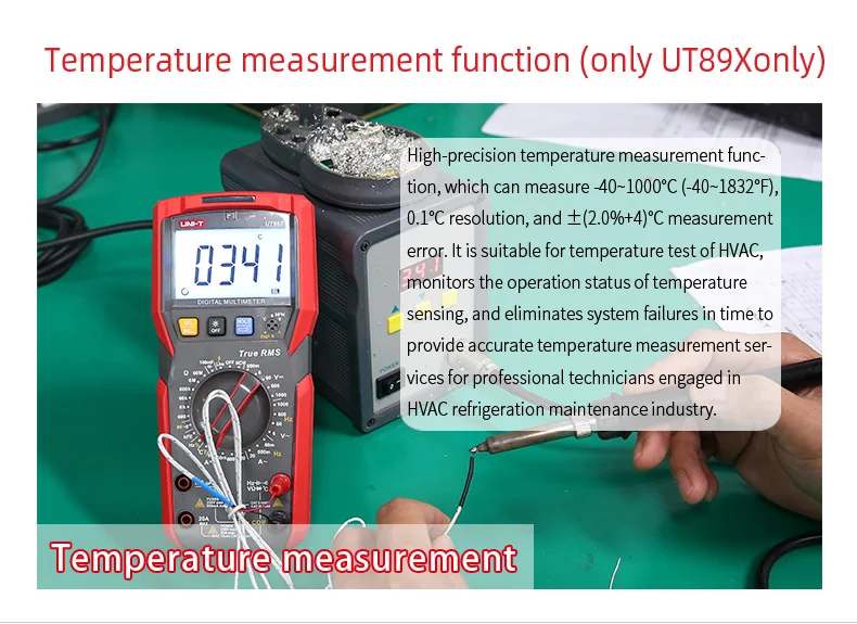 UNI-T UT89XD Цифровой мультиметр истинный среднеквадратичный Тестер Вольтметр переменного тока постоянного тока Амперметр 1000 В 20A Емкость Сопротивление частоты светодиодный измеритель