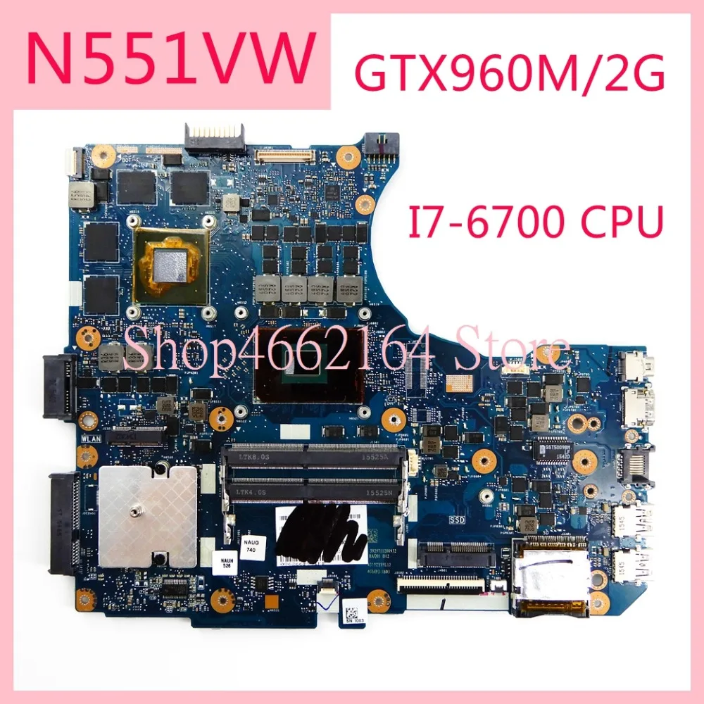 Материнская плата для ноутбука N551VW системная GTX960M/2G ASUS N551 N551V G551 G551V G551VW FX551V