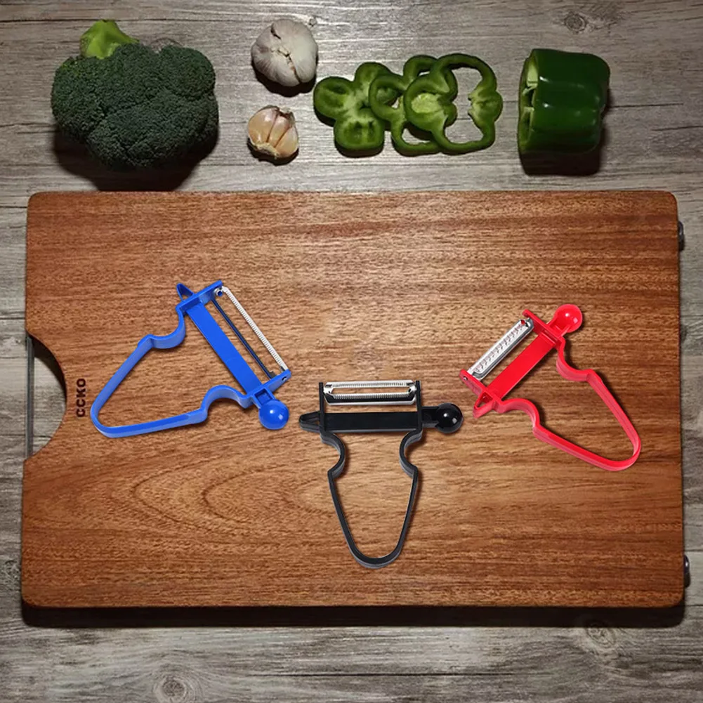 

3PCS Magic Vegetable Peeler Stainless Steel Blade Shredder Peeler Julienne Cutter Trio Peeler Set Kitchen Gadgets Accessories