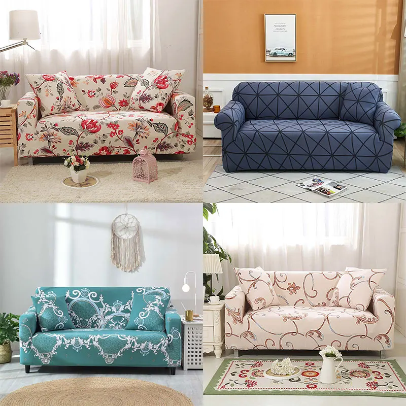 

Elastic Printed Sofa Cover Bed Seat Slipcover Modern Flower Stretch Sofa Bed Covers Cheap Couch Protector Home Hotel Textile