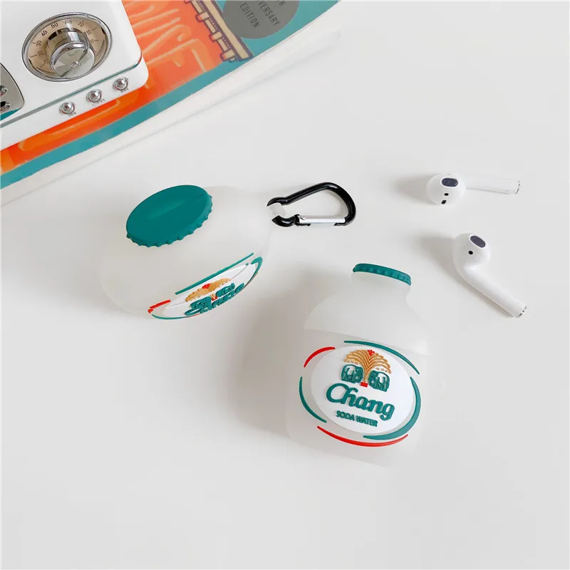 

3D Soda Water Bottle Earphone Case for Airpods 1 2 Pro Cartoon Soft Wireless Headphone Protective Charging Box for Airpods Pro