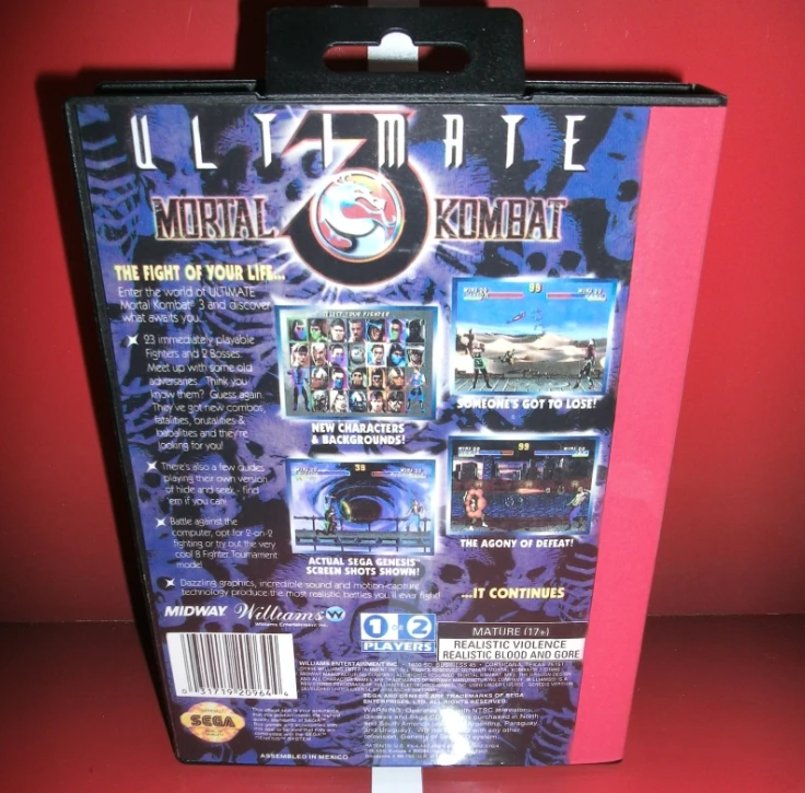 Приставка для видеоигр Mortal Kombat 3 The Ultimate Fighting US с коробкой и руководством Sega Megadrive