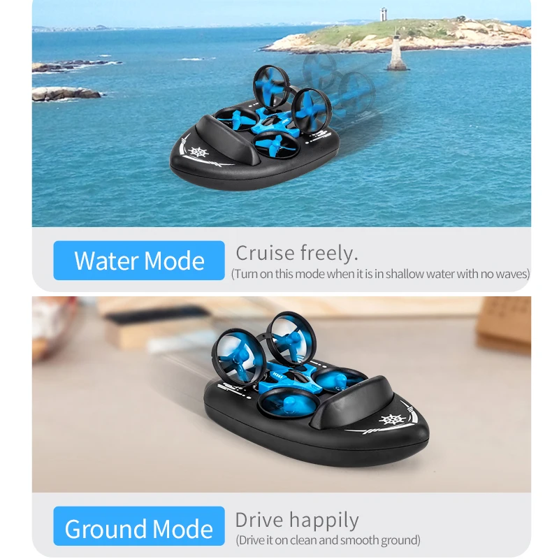 JJRC H36F мини-Дрон Terzetto 1/20 2 4G 3 в 1 Радиоуправляемый автомобиль Летающий Дрон на земле